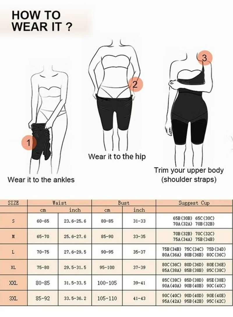 لاسيدو النساء Shapewear Bodysuit البطن التحكم مؤخرة رفع الجسم Shaper Strapless Shapewear كورسيت سلس Shapewear(XL) - Image 2